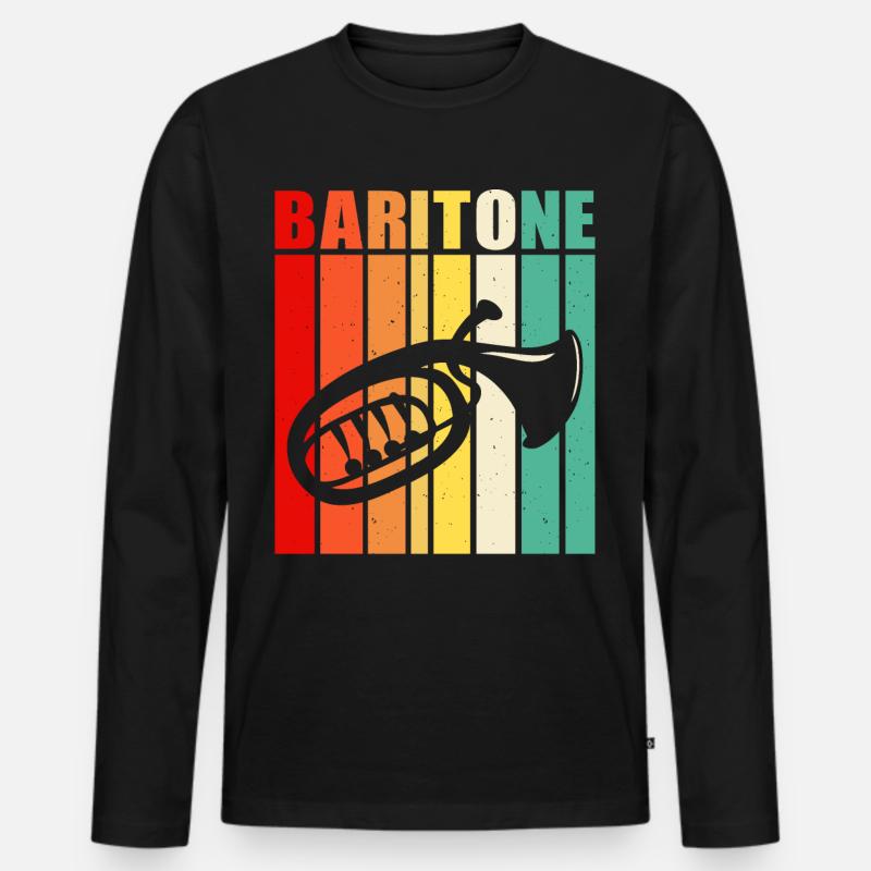 Bariton Baritonist - Männer Premium Bio Langarmshirt - Schwarz