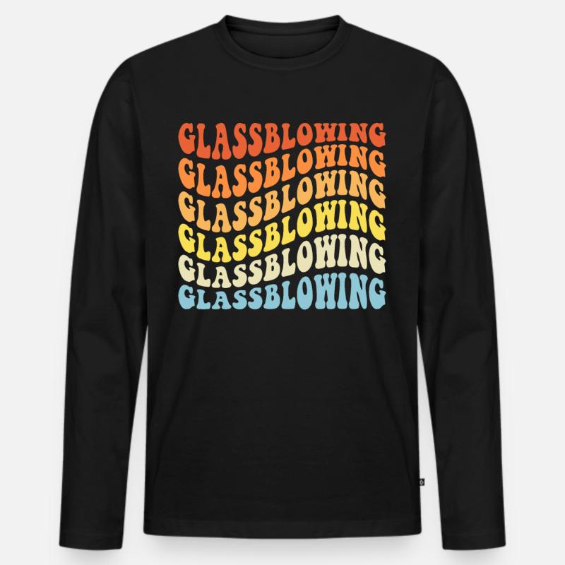 Glasbläser - Männer Premium Bio Langarmshirt - Schwarz