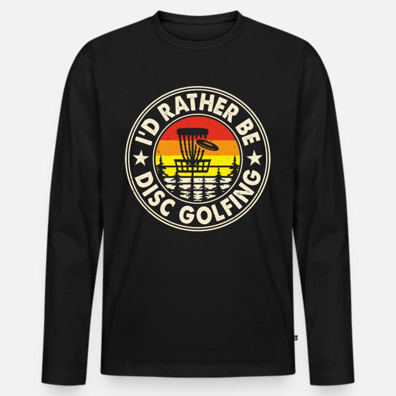 Discgolf Disc Golf - Männer Premium Bio Langarmshirt - Schwarz