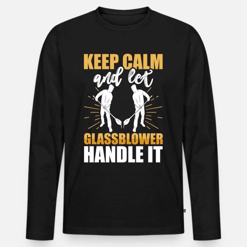 Glasbläser - Männer Premium Bio Langarmshirt - Schwarz