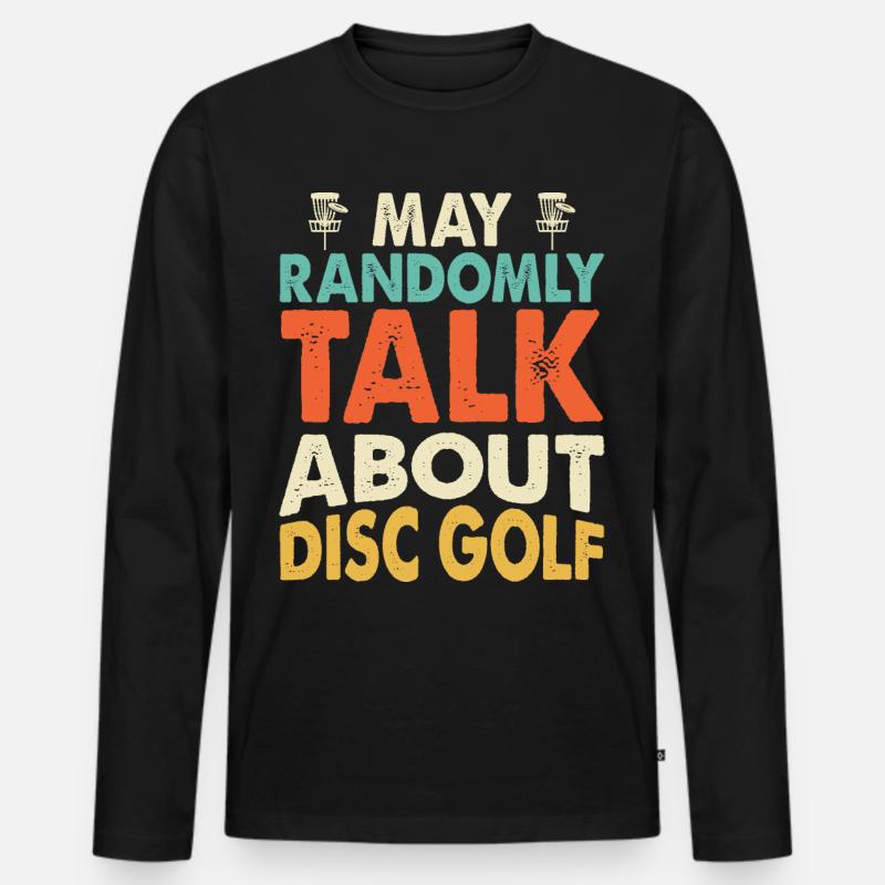 Discgolf Disc Golf - Männer Premium Bio Langarmshirt - Schwarz