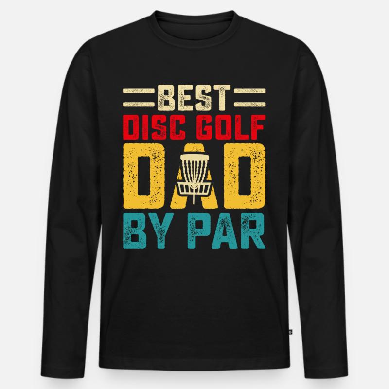 Discgolf Disc Golf - Männer Premium Bio Langarmshirt - Schwarz