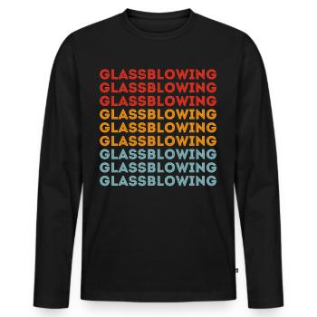 Glassblower - Men's Premium Organic Long Sleeve Shirt - black - Front - Nico (187cm)