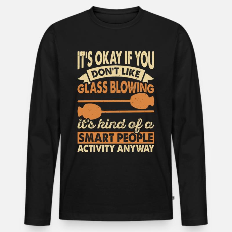Glasbläser - Männer Premium Bio Langarmshirt - Schwarz