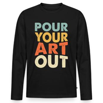 Artiste - T-shirt manches longues Premium bio Homme - noir - Devant - Nico (187cm)