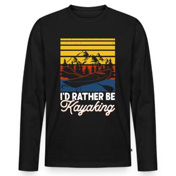 Kayak Kayaker Kayaker - Men's Premium Organic Long Sleeve Shirt - black - Front - Nico (187cm)