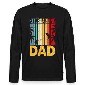 Kitesurf Kitesurfer Kiteboard - Männer Premium Bio Langarmshirt - Schwarz - Vorne - Nico (187cm)