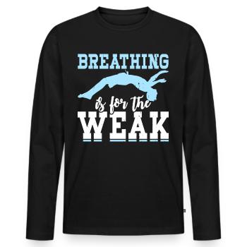 Swimming Float - Men's Premium Organic Long Sleeve Shirt - black - Front - Nico (187cm)