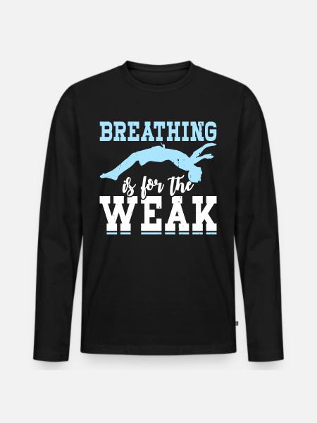 Swimming Float - Men's Premium Organic Long Sleeve Shirt - black