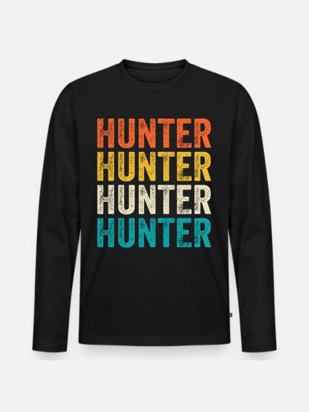 Chasseurs de chasse - T-shirt manches longues Premium bio Homme - noir