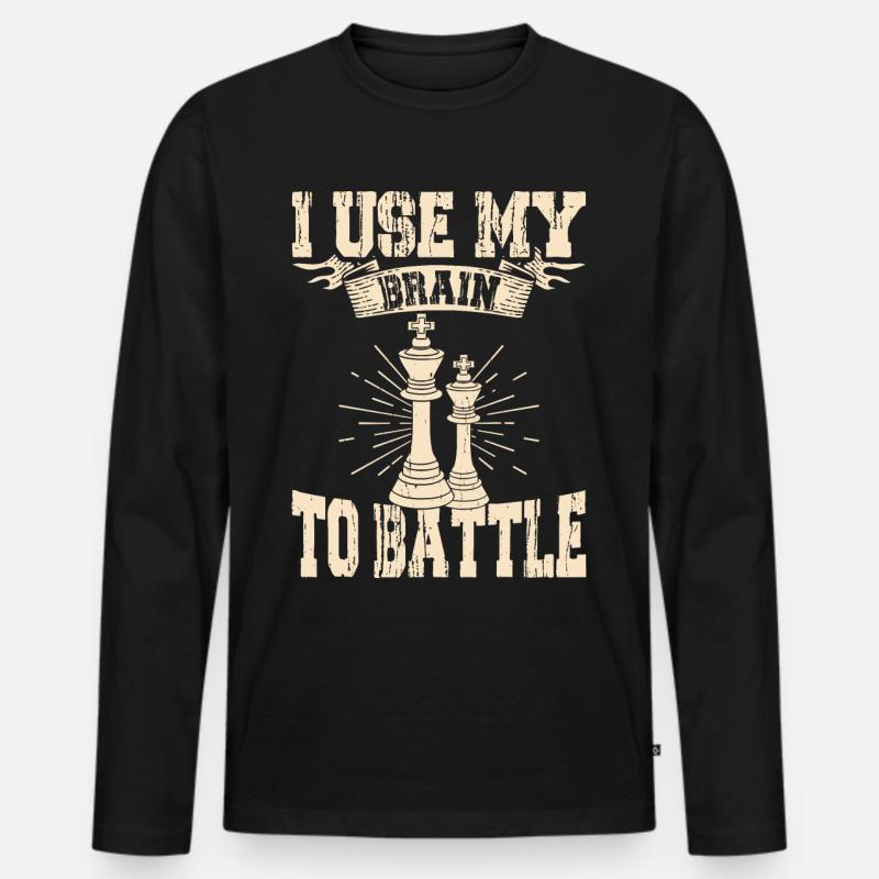 Schach - Männer Premium Bio Langarmshirt - Schwarz