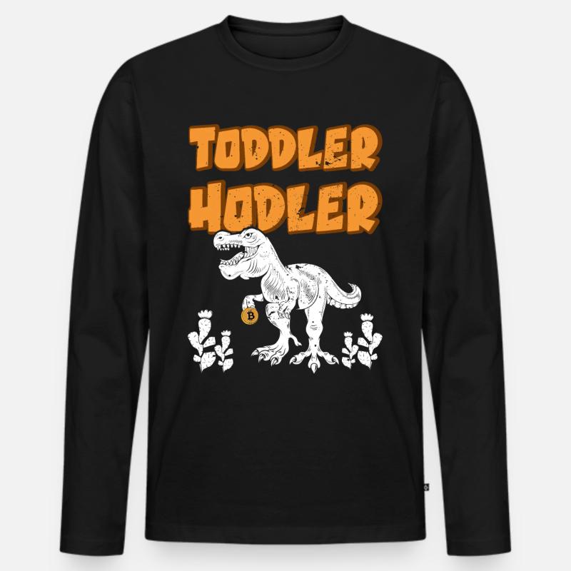 Krypto Kryptowährung - Männer Premium Bio Langarmshirt - Schwarz