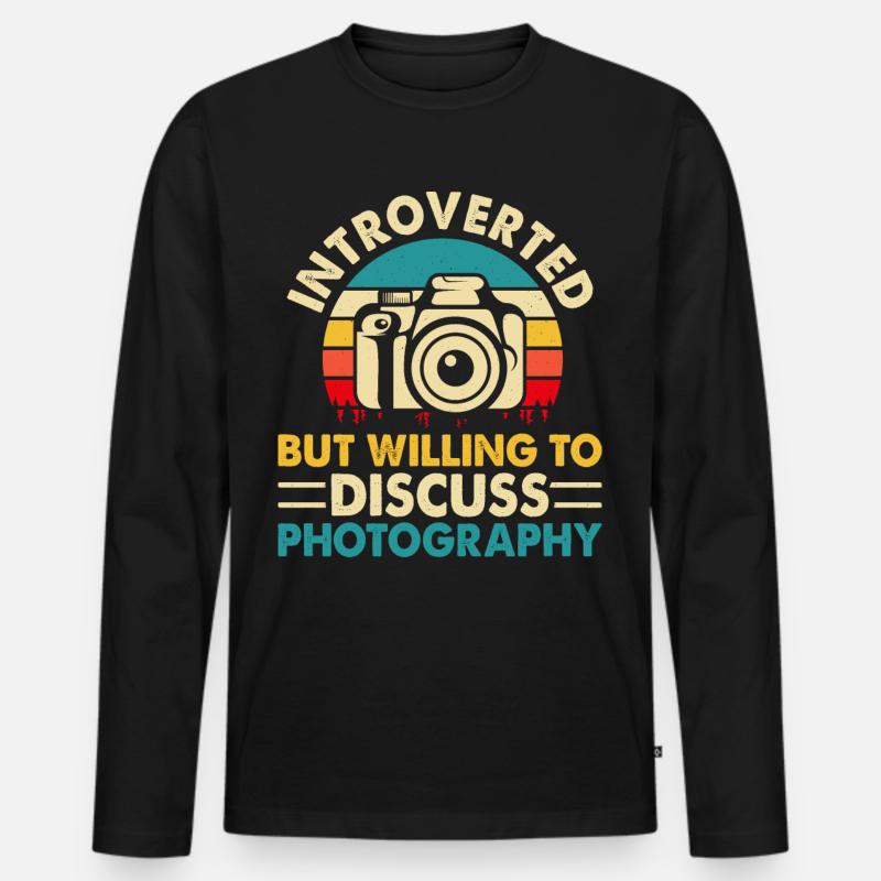 Fotograf - Männer Premium Bio Langarmshirt - Schwarz