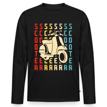 Scooter Scooter Rider Scooter - T-shirt manches longues Premium bio Homme - noir - Devant - Nico (187cm)