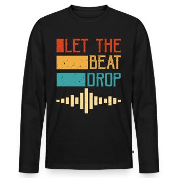 Dj - Männer Premium Bio Langarmshirt - Schwarz - Vorne - Nico (187cm)