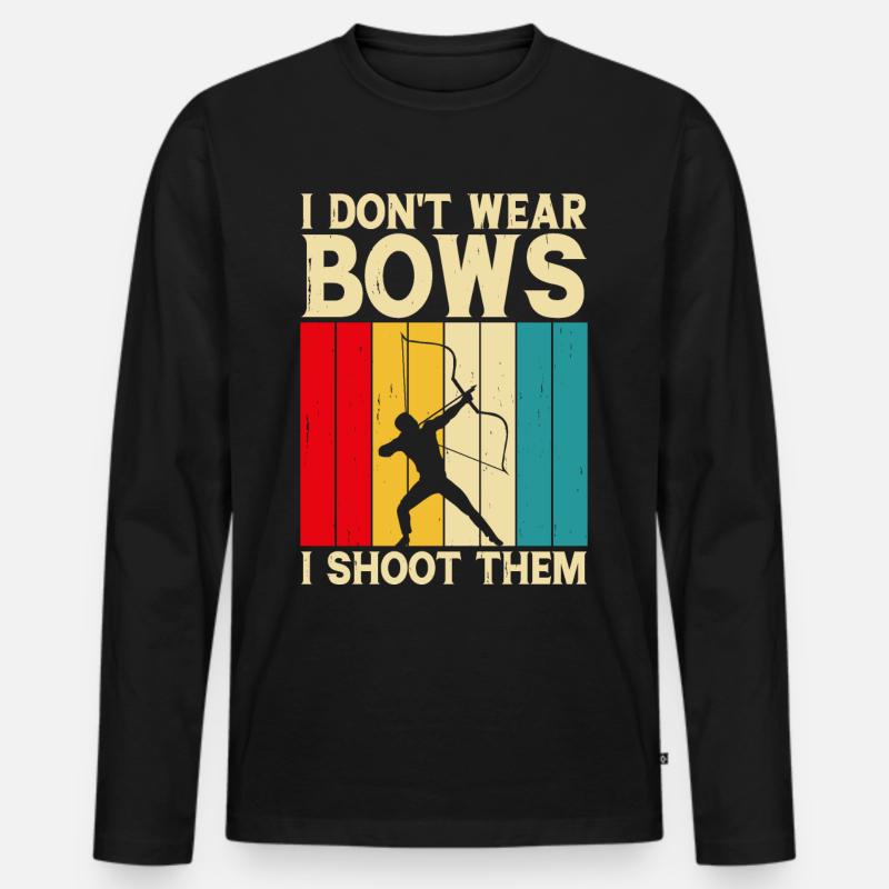 Bogenschütze Bogenschießen - Männer Premium Bio Langarmshirt - Schwarz