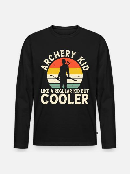 Archer Archery - Men's Premium Organic Long Sleeve Shirt - black