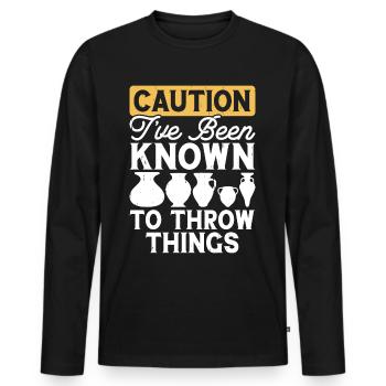 Töpfern Töpferei Töpfer - Männer Premium Bio Langarmshirt - Schwarz - Vorne - Nico (187cm)