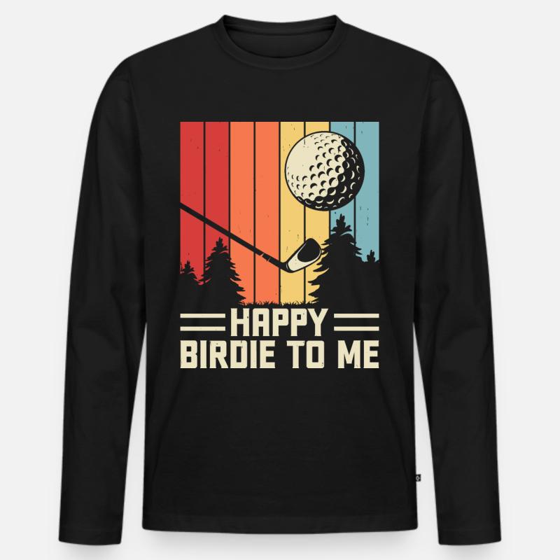 Golf Golfer - Männer Premium Bio Langarmshirt - Schwarz