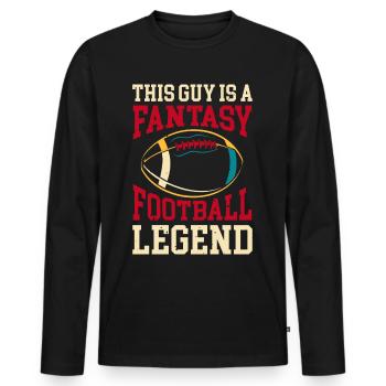 Fantasy Football - Männer Premium Bio Langarmshirt - Schwarz - Vorne - Nico (187cm)