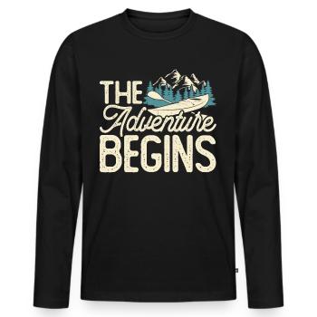 Kayak Kayaker Kayaker - Men's Premium Organic Long Sleeve Shirt - black - Front - Nico (187cm)