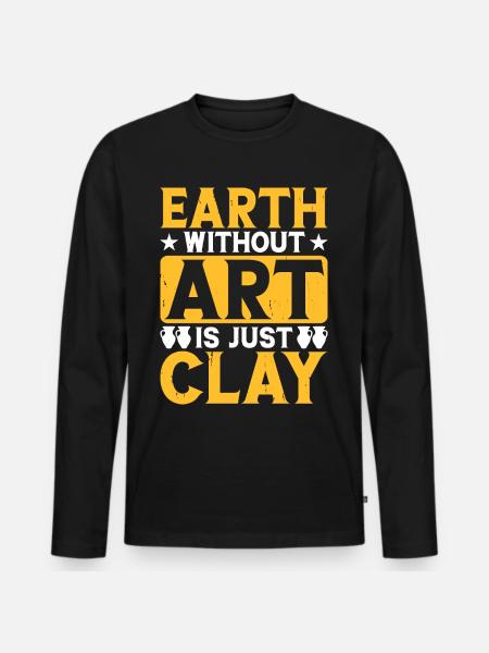 Art - Men's Premium Organic Long Sleeve Shirt - black