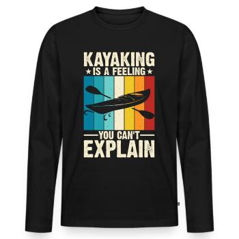 Kayak Kayaker Kayaker - Men's Premium Organic Long Sleeve Shirt - black - Front - Nico (187cm)