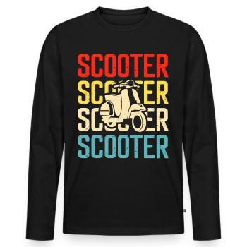 Scooter Scooter Rider Scooter - T-shirt manches longues Premium bio Homme - noir - Devant - Nico (187cm)