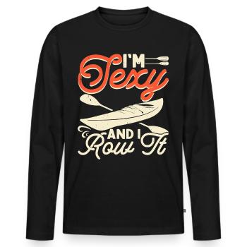 Kayak Kayaker Kayaker - Men's Premium Organic Long Sleeve Shirt - black - Front - Nico (187cm)