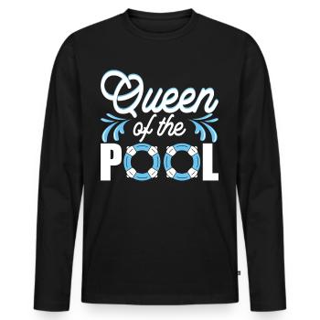 Swimming Float - Men's Premium Organic Long Sleeve Shirt - black - Front - Nico (187cm)
