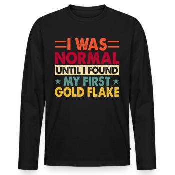 gold panning gold panner gold prospector gold prospector - Men's Premium Organic Long Sleeve Shirt - black - Front - Nico (187cm)