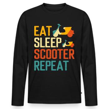 Scooter Scooter Rider Scooter - T-shirt manches longues Premium bio Homme - noir - Devant - Nico (187cm)