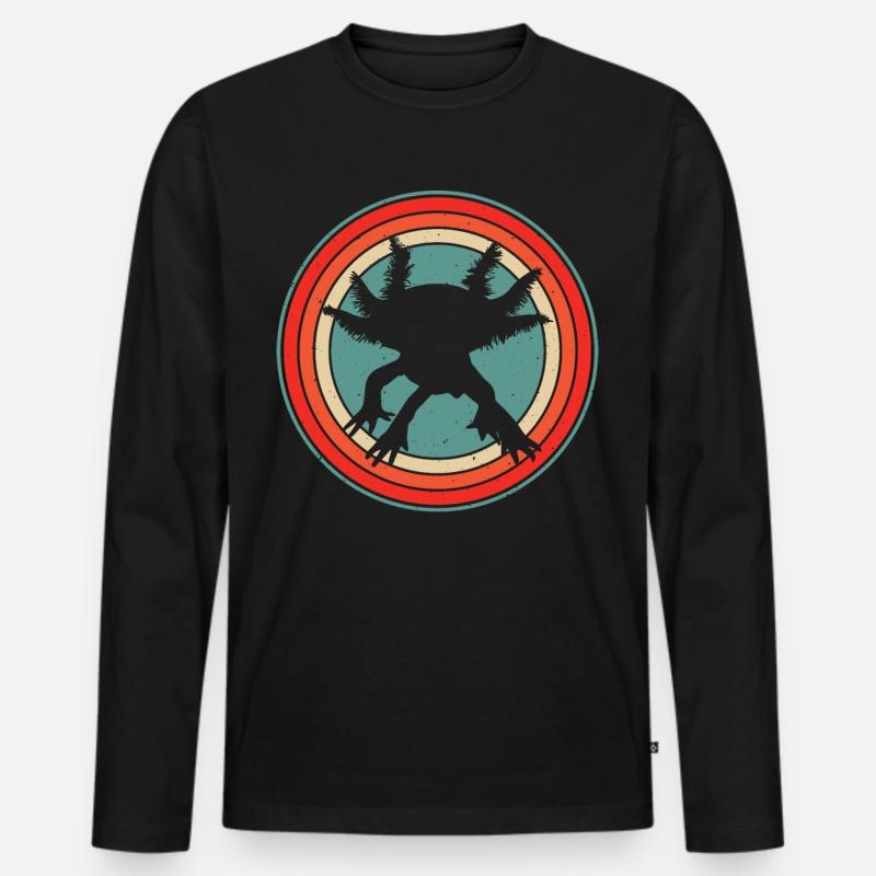 Axolotl - Männer Premium Bio Langarmshirt - Schwarz