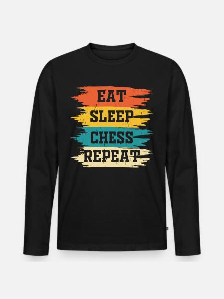 Chess - Men's Premium Organic Long Sleeve Shirt - black