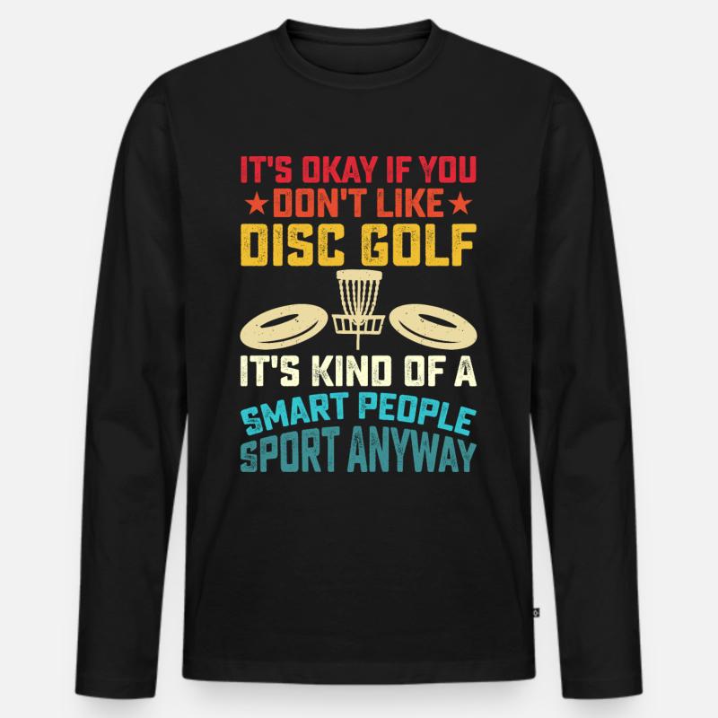 Discgolf Disc Golf - Männer Premium Bio Langarmshirt - Schwarz