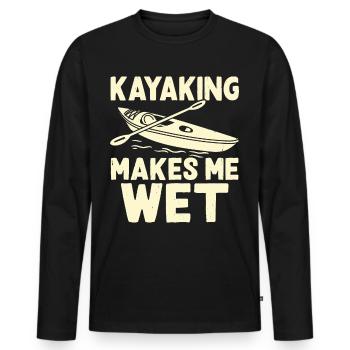 Kayak Kayaker Kayaker - Men's Premium Organic Long Sleeve Shirt - black - Front - Nico (187cm)