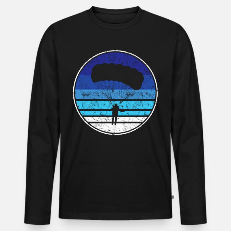 Skydiving - Männer Premium Bio Langarmshirt - Schwarz