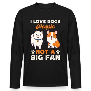 Dogs Dog - Men's Premium Organic Long Sleeve Shirt - black - Front - Nico (187cm)