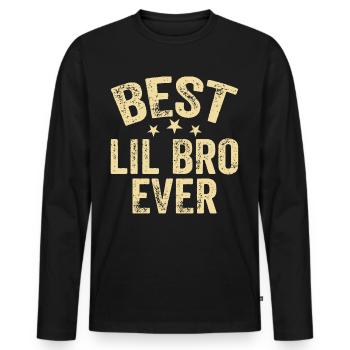 Bester Kleiner Bruder - Männer Premium Bio Langarmshirt - Schwarz - Vorne - Nico (187cm)