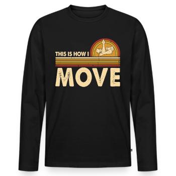 Schach - Männer Premium Bio Langarmshirt - Schwarz - Vorne - Nico (187cm)
