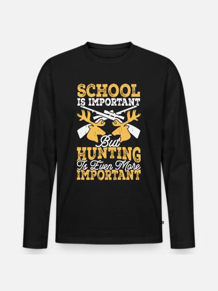 Jäger Jagen - Männer Premium Bio Langarmshirt - Schwarz