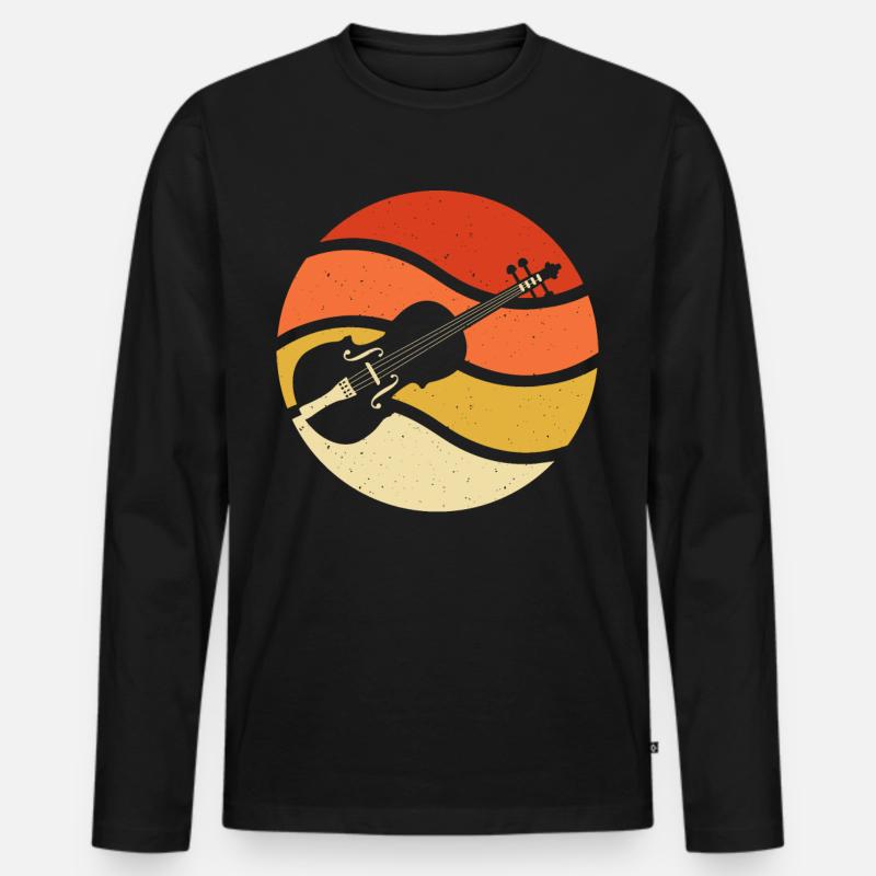 Violine Violinist - Männer Premium Bio Langarmshirt - Schwarz