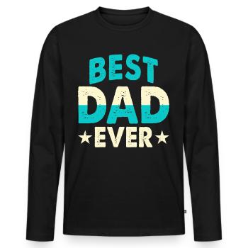 Best Dad - Men's Premium Organic Long Sleeve Shirt - black - Front - Nico (187cm)