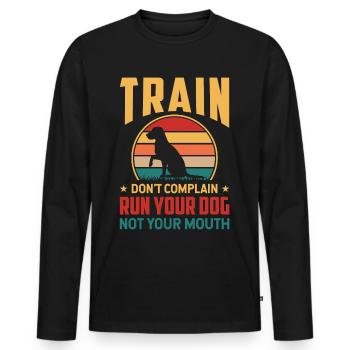Hundeschule Hund - Männer Premium Bio Langarmshirt - Schwarz - Vorne - Nico (187cm)