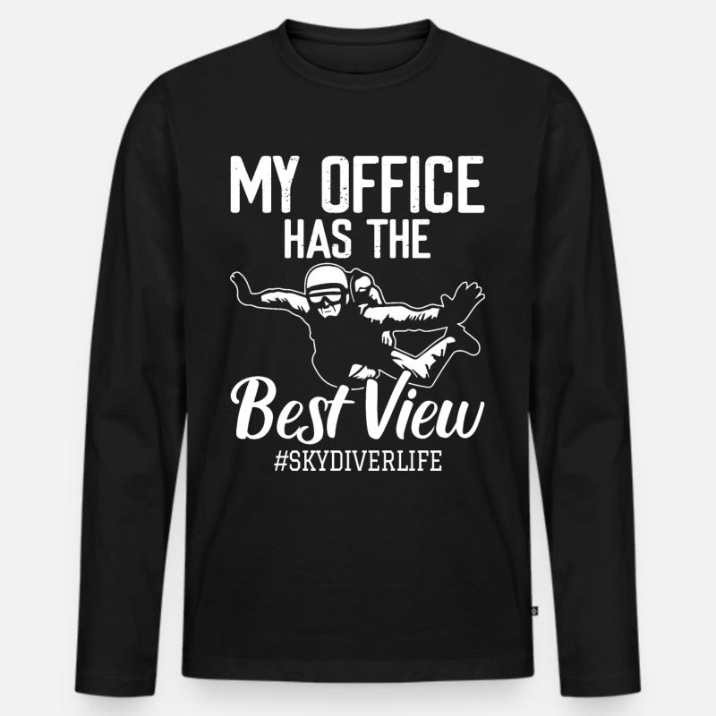 Skydiving - Männer Premium Bio Langarmshirt - Schwarz