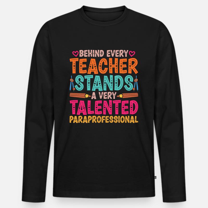 Educational Assistant Teaching Assistant - Men's Premium Organic Long Sleeve Shirt - black