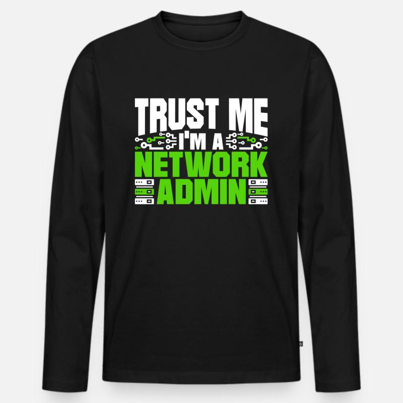 Programmierer Netzwerkadministrator - Männer Premium Bio Langarmshirt - Schwarz