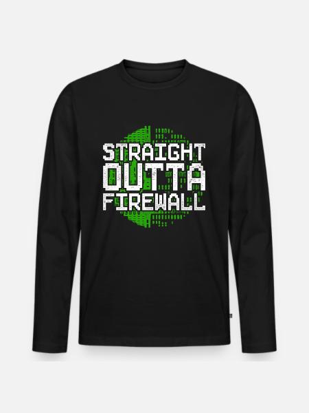 Programmierer Straight Outta Firewall - Männer Premium Bio Langarmshirt - Schwarz