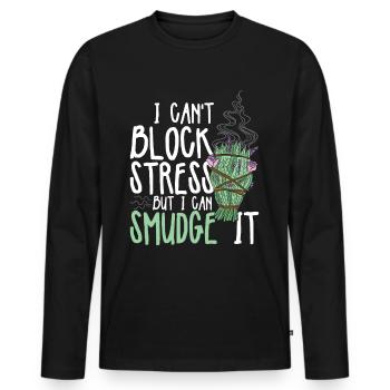 Smudging Apartment Fumigation - Men's Premium Organic Long Sleeve Shirt - black - Front - Nico (187cm)