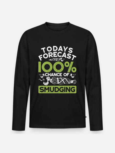 Smudging Wohnung Ausräuchern - Männer Premium Bio Langarmshirt - Schwarz
